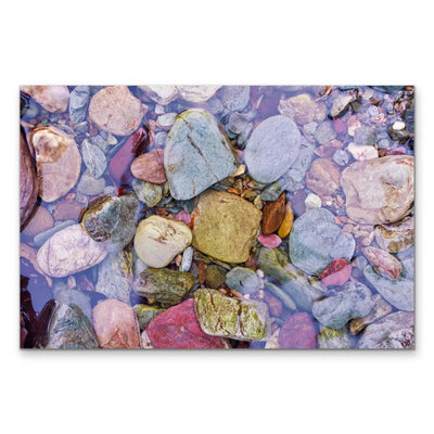 River Stones - Green and Purple River Creek Stone Photographic Print As Canvas or Art Print I Heart Wall Art Australia 