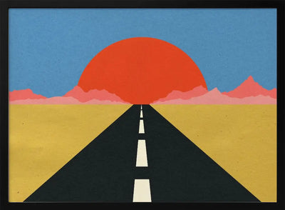 Road To Sun - Stretched Canvas, Poster or Fine Art Print I Heart Wall Art