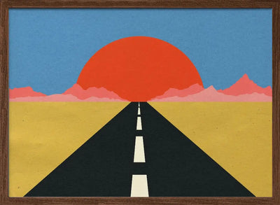 Road To Sun - Stretched Canvas, Poster or Fine Art Print I Heart Wall Art