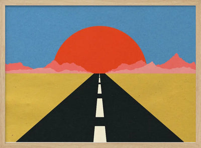 Road To Sun - Stretched Canvas, Poster or Fine Art Print I Heart Wall Art