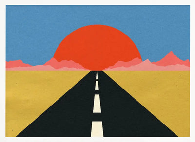 Road To Sun - Stretched Canvas, Poster or Fine Art Print I Heart Wall Art