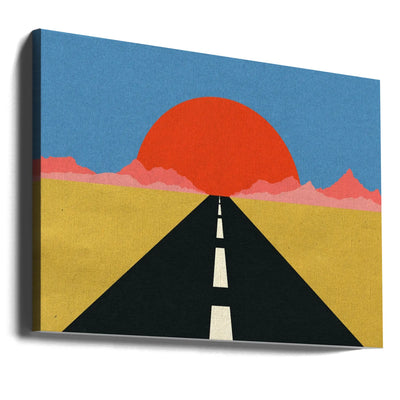 Road To Sun - Stretched Canvas, Poster or Fine Art Print I Heart Wall Art