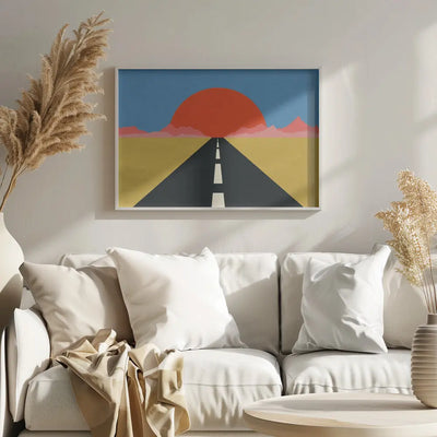 Road To Sun - Stretched Canvas, Poster or Fine Art Print I Heart Wall Art