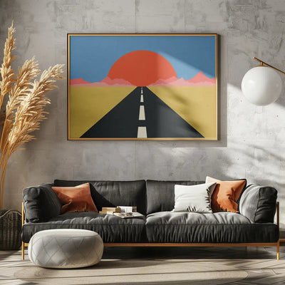 Road To Sun - Stretched Canvas, Poster or Fine Art Print I Heart Wall Art