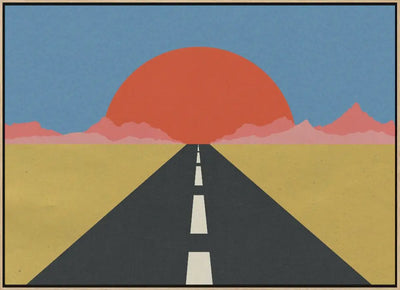 Road To Sun - Stretched Canvas, Poster or Fine Art Print I Heart Wall Art