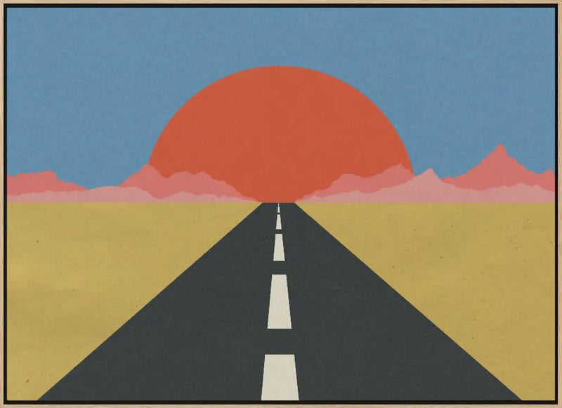 Road To Sun - Stretched Canvas, Poster or Fine Art Print I Heart Wall Art