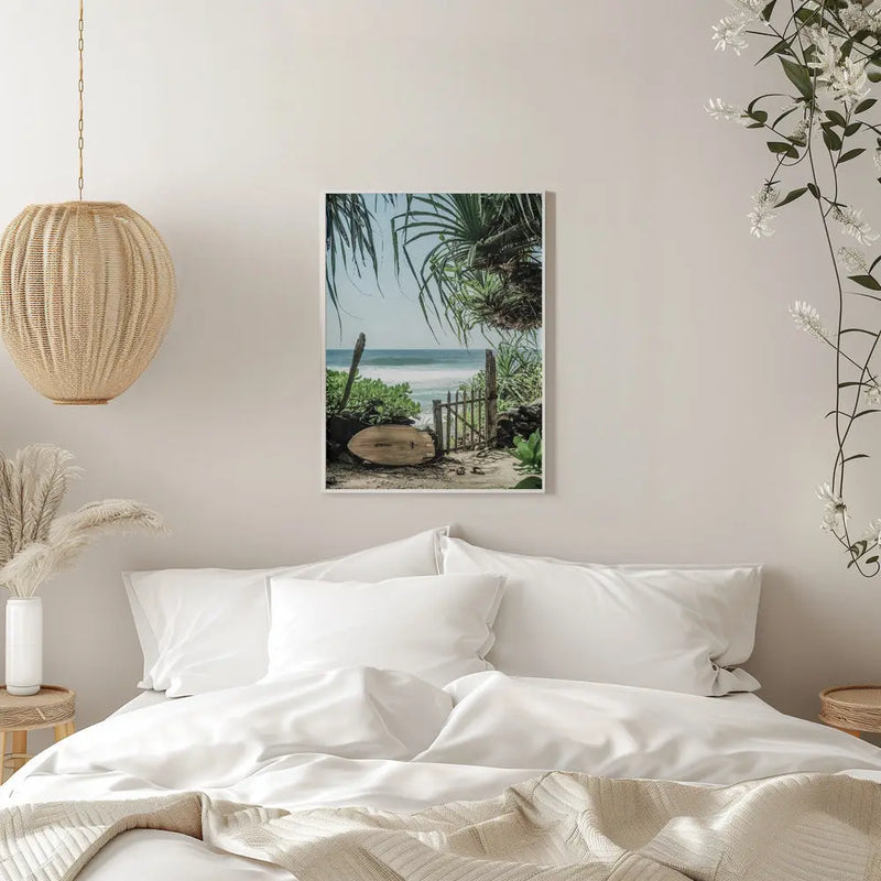 Secret Beach - Stretched Canvas, Poster or Fine Art Print I Heart Wall Art