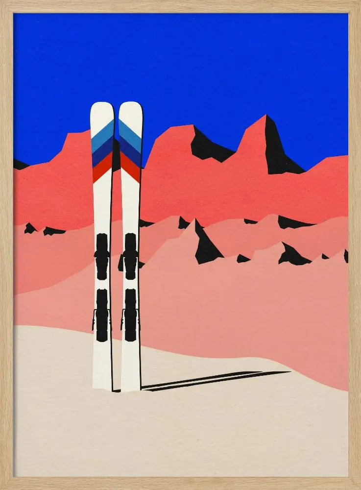 Ski Alpin - Stretched Canvas, Poster or Fine Art Print I Heart Wall Art