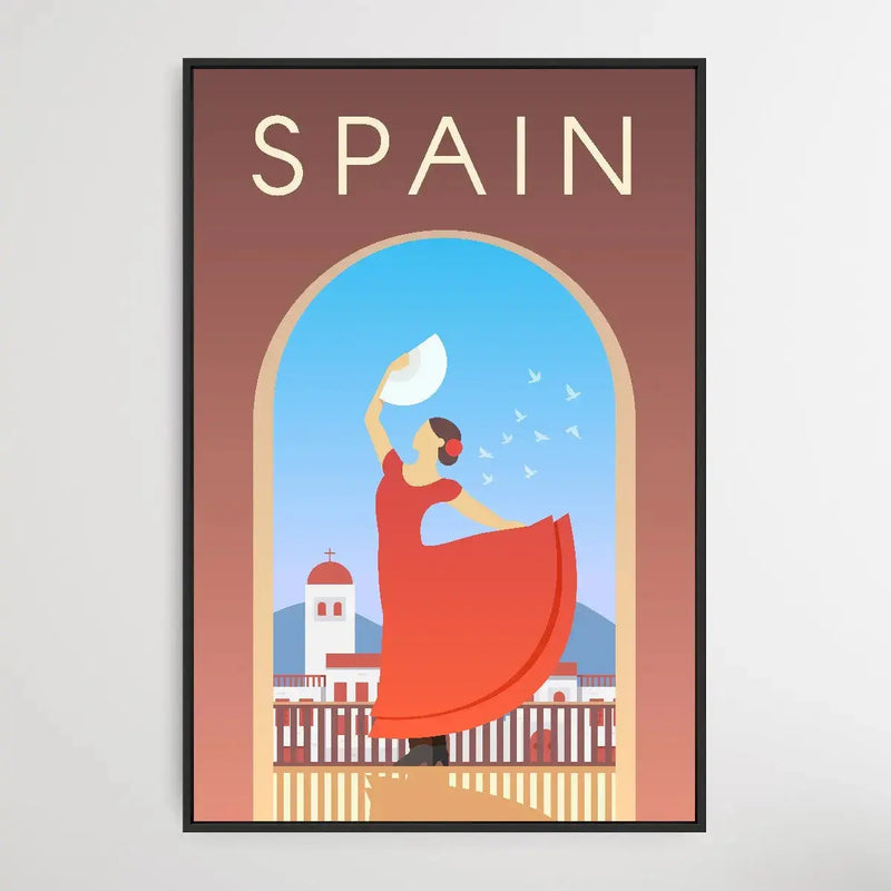 Spain - Vintage Style Travel Print I Heart Wall Art Australia