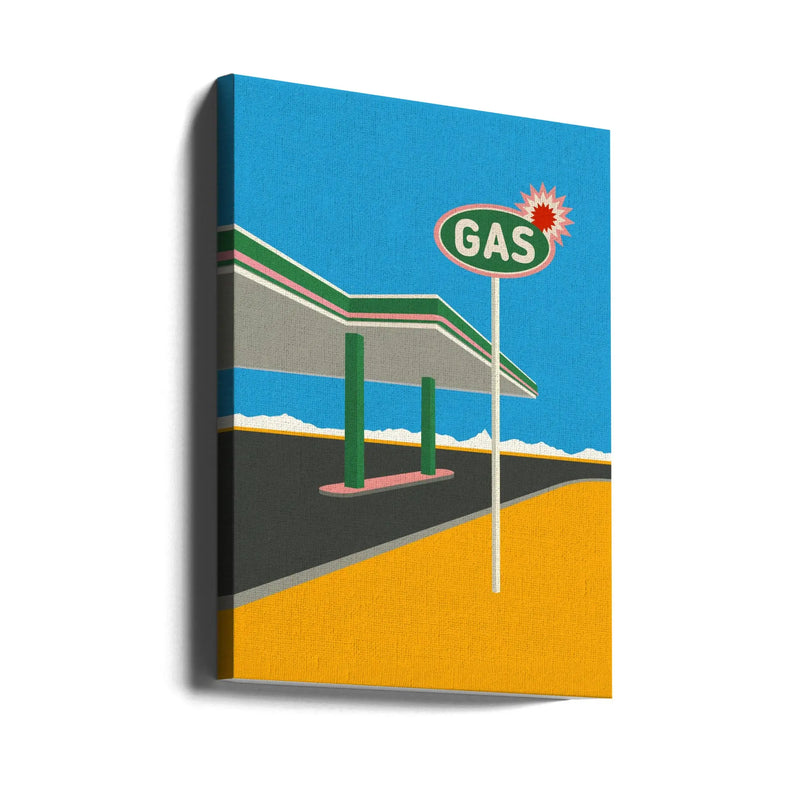 Spark Gas Station - Stretched Canvas, Poster or Fine Art Print I Heart Wall Art