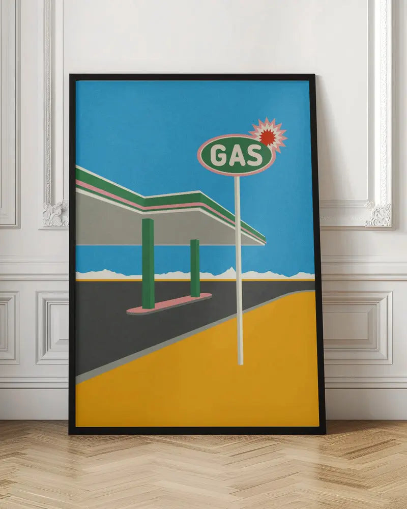 Spark Gas Station - Stretched Canvas, Poster or Fine Art Print I Heart Wall Art