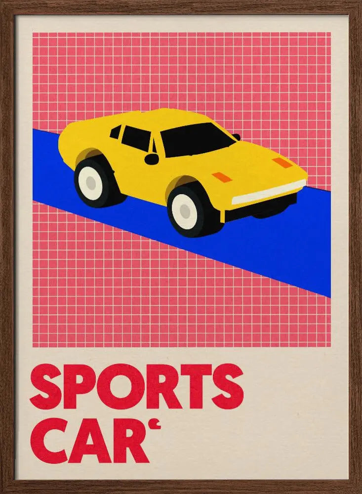 Sports Car - Stretched Canvas, Poster or Fine Art Print I Heart Wall Art