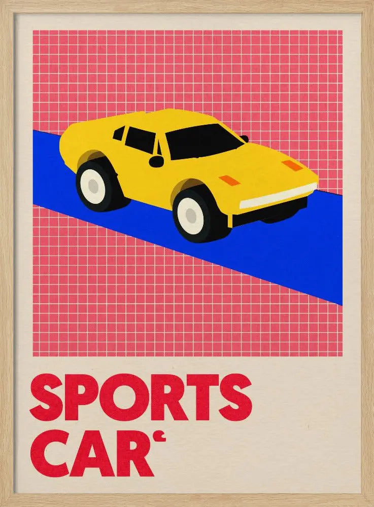 Sports Car - Stretched Canvas, Poster or Fine Art Print I Heart Wall Art