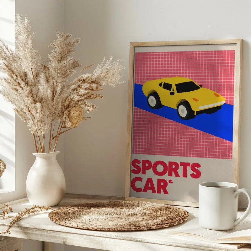 Sports Car - Stretched Canvas, Poster or Fine Art Print I Heart Wall Art