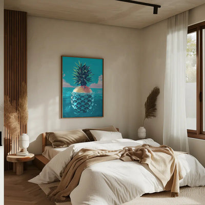 Stranded On Pineapple Island - Stretched Canvas, Poster or Fine Art Print I Heart Wall Art