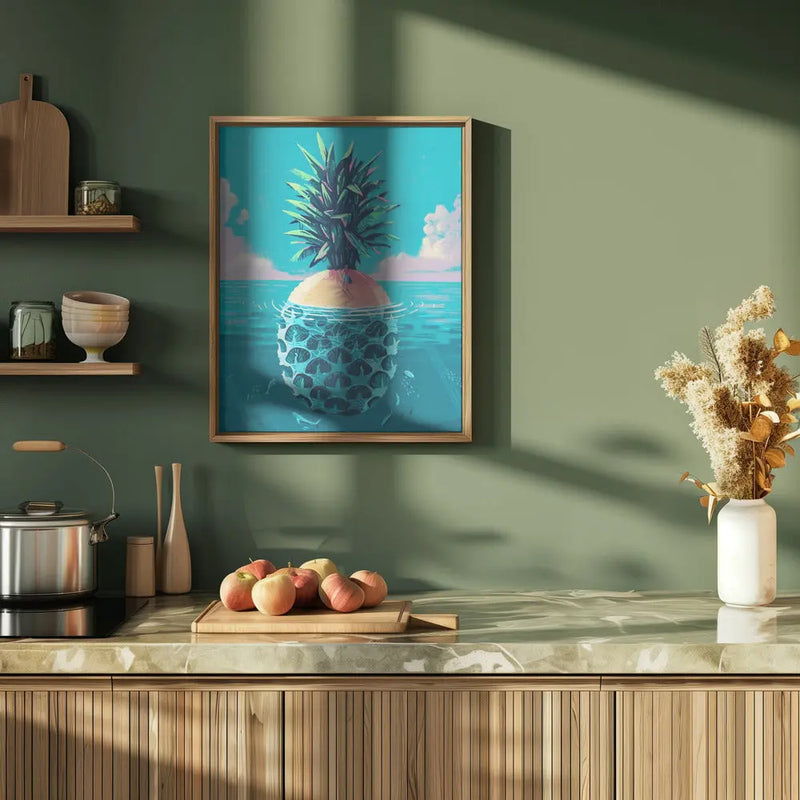 Stranded On Pineapple Island - Stretched Canvas, Poster or Fine Art Print I Heart Wall Art