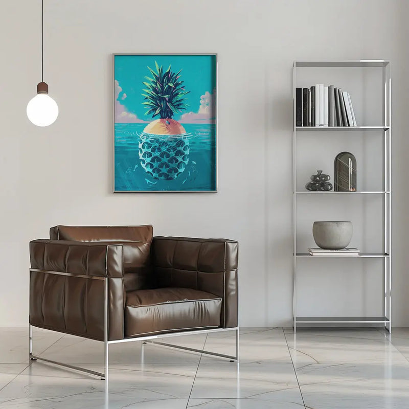 Stranded On Pineapple Island - Stretched Canvas, Poster or Fine Art Print I Heart Wall Art