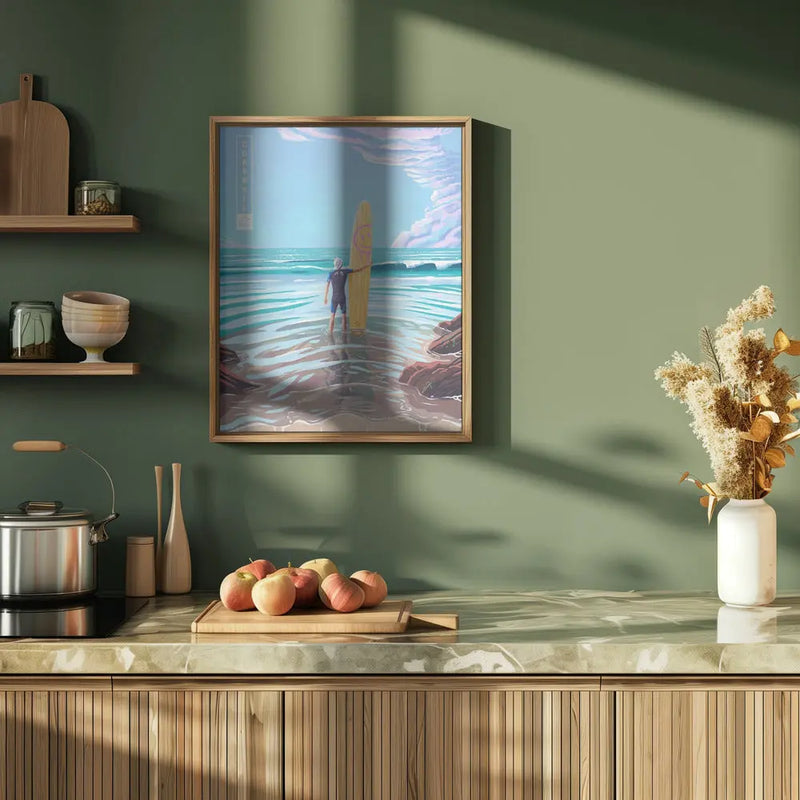 Surf Cornwall - Stretched Canvas, Poster or Fine Art Print I Heart Wall Art