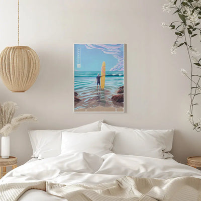 Surf Cornwall - Stretched Canvas, Poster or Fine Art Print I Heart Wall Art