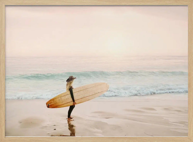 Surfer Cowgirl - Stretched Canvas, Poster or Fine Art Print I Heart Wall Art