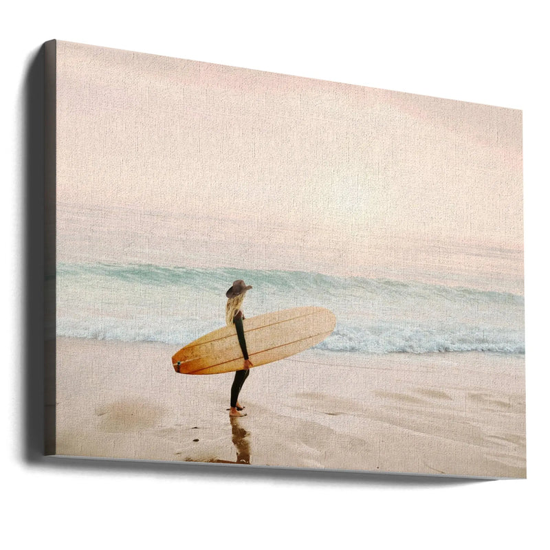 Surfer Cowgirl - Stretched Canvas, Poster or Fine Art Print I Heart Wall Art