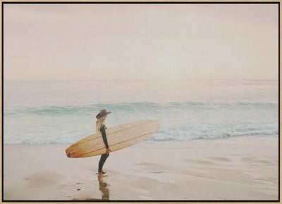 Surfer Cowgirl - Stretched Canvas, Poster or Fine Art Print I Heart Wall Art