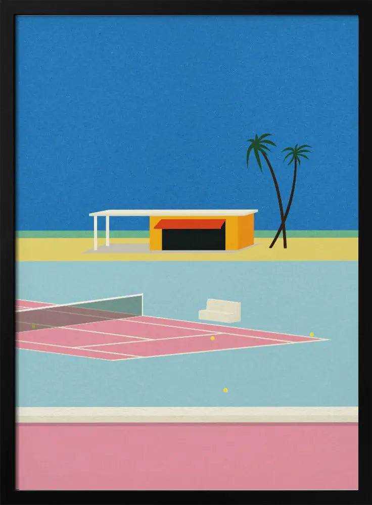 Tennis By the Beach - Stretched Canvas, Poster or Fine Art Print I Heart Wall Art