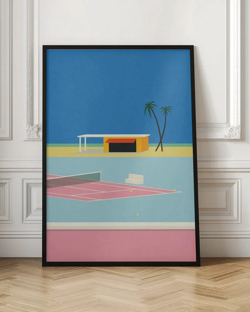 Tennis By the Beach - Stretched Canvas, Poster or Fine Art Print I Heart Wall Art