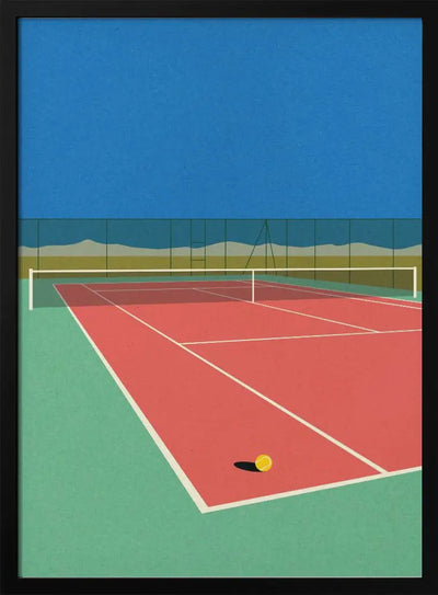 Tennis Court In the Desert - Stretched Canvas, Poster or Fine Art Print I Heart Wall Art