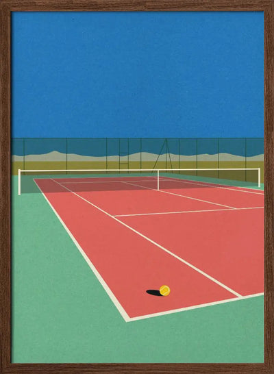 Tennis Court In the Desert - Stretched Canvas, Poster or Fine Art Print I Heart Wall Art