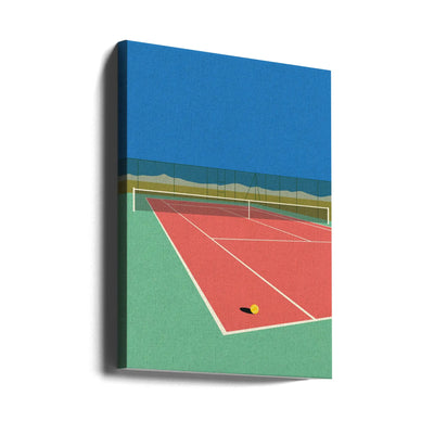 Tennis Court In the Desert - Stretched Canvas, Poster or Fine Art Print I Heart Wall Art