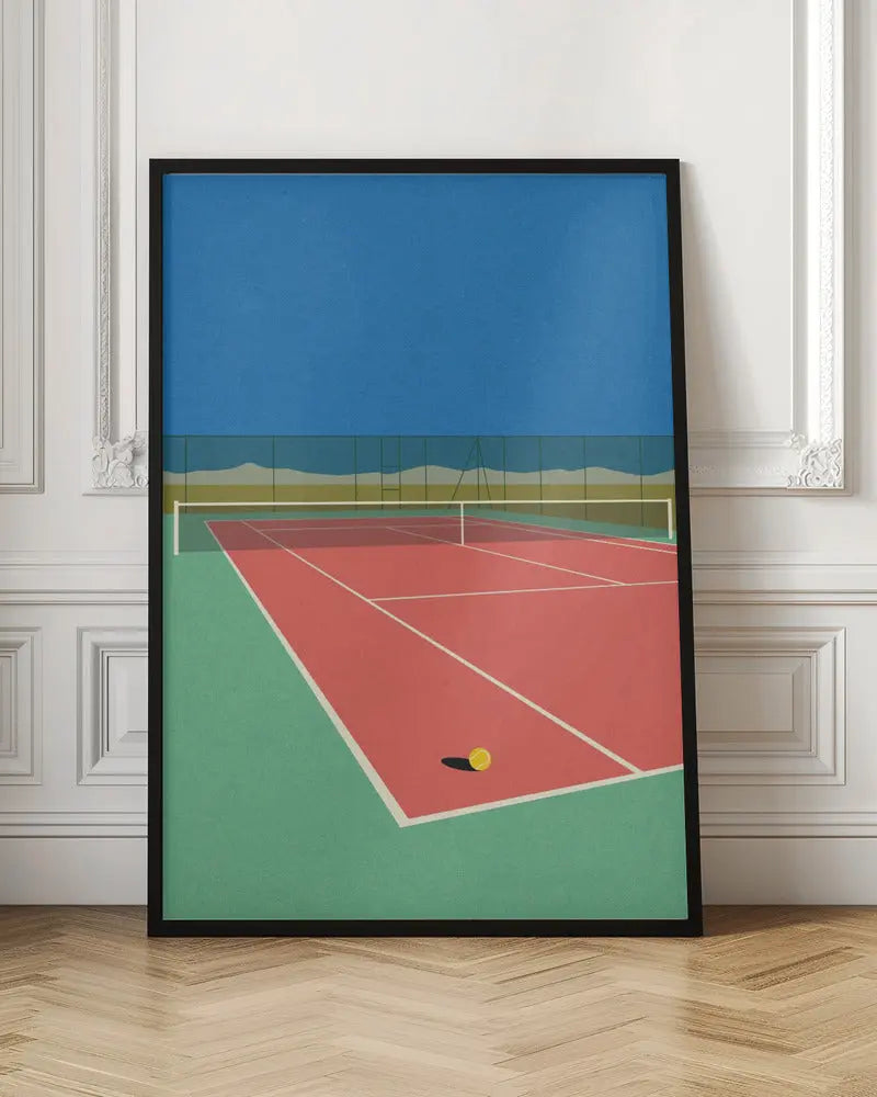 Tennis Court In the Desert - Stretched Canvas, Poster or Fine Art Print I Heart Wall Art