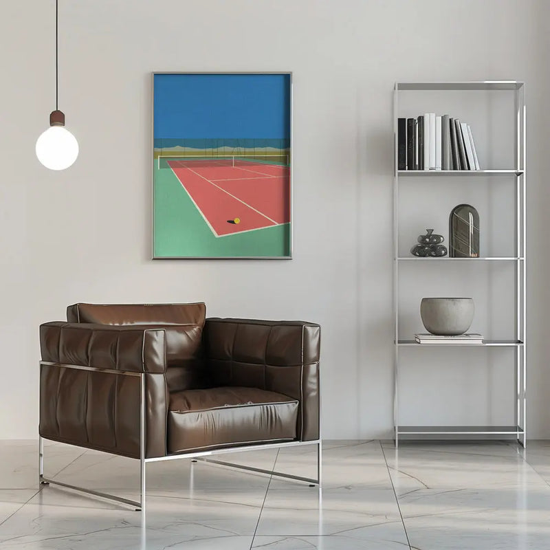 Tennis Court In the Desert - Stretched Canvas, Poster or Fine Art Print I Heart Wall Art