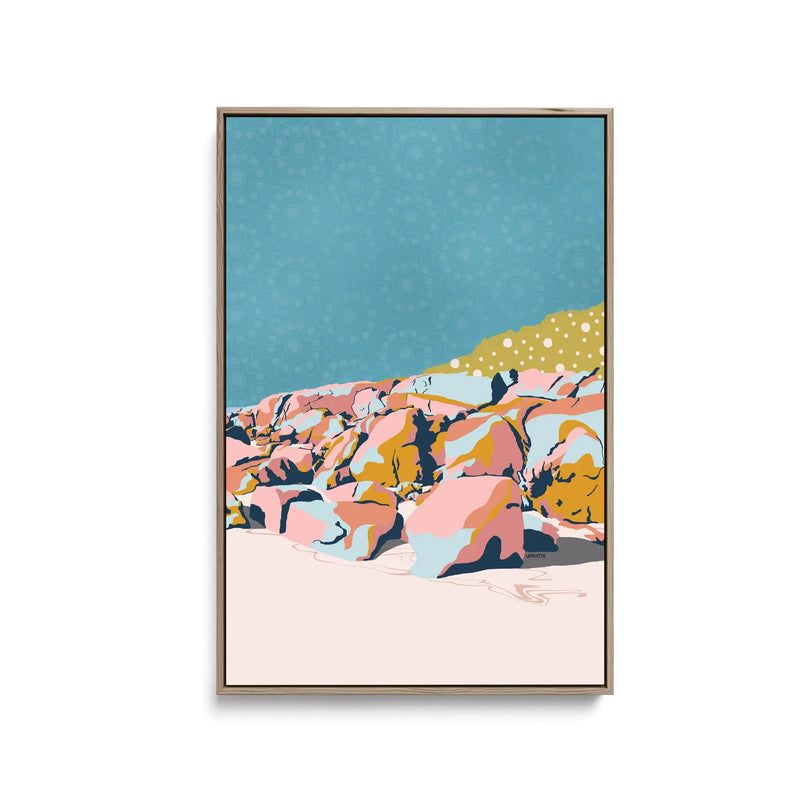 Terracotta Cove By Unratio - Stretched Canvas Print or Framed Fine Art Print - Artwork I Heart Wall Art Australia 