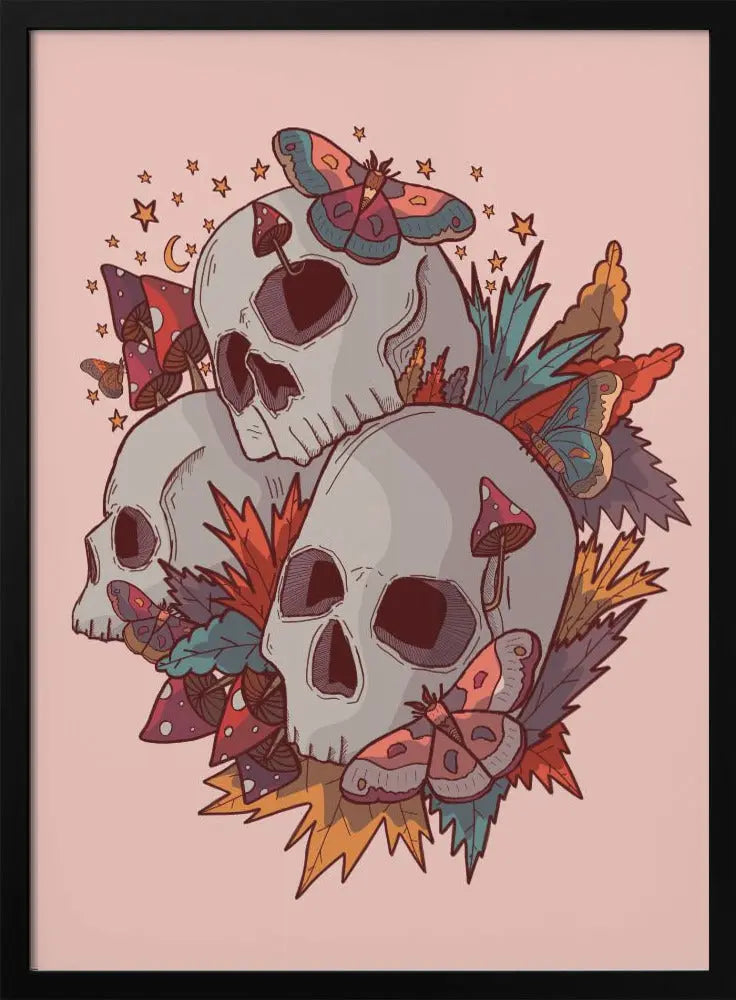 The 3 Skulls - Stretched Canvas, Poster or Fine Art Print I Heart Wall Art