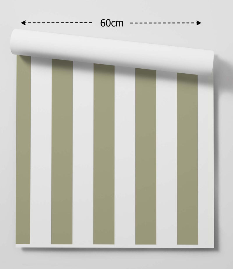 Yellow Olive Striped Wallpaper - Peel and Stick Adhesive Wallpaper I Heart Wall Art Australia