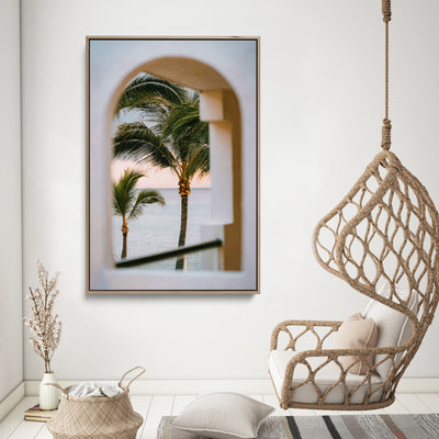 Through The Arch Window - Photographic Stretched Canvas, Poster or Fine Art Print I Heart Wall Art