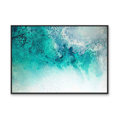 Turquoise Whispering- Turquoise Aerial Coastal Artwork by Petra Meikle de Vlas I Heart Wall Art Australia