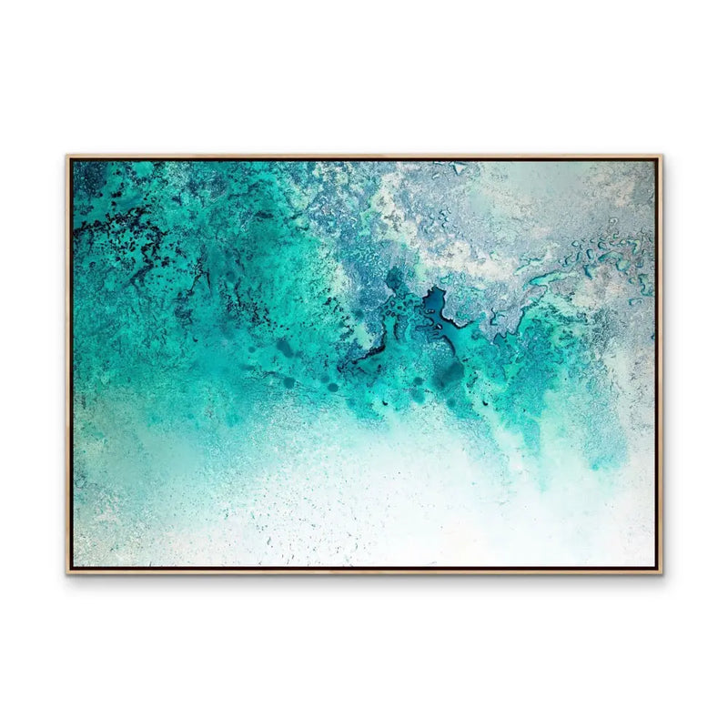 Turquoise Whispering- Turquoise Aerial Coastal Artwork by Petra Meikle de Vlas I Heart Wall Art Australia