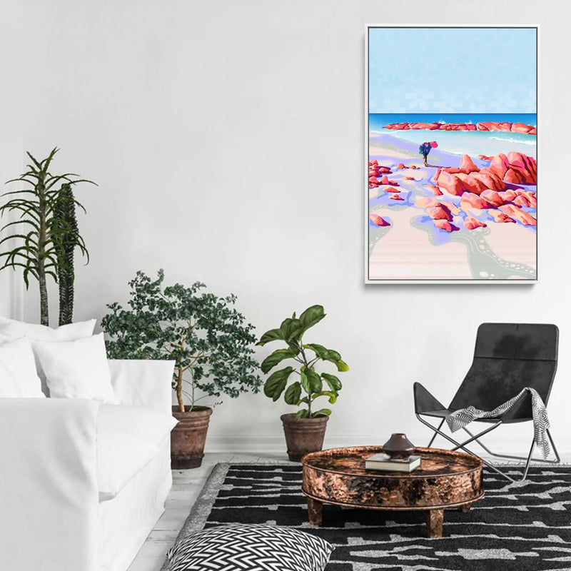 Wading By Unratio - Stretched Canvas Print or Framed Fine Art Print - Artwork I Heart Wall Art Australia 