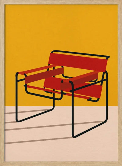 Wassily Chair Marcel Breuer - Stretched Canvas, Poster or Fine Art Print I Heart Wall Art