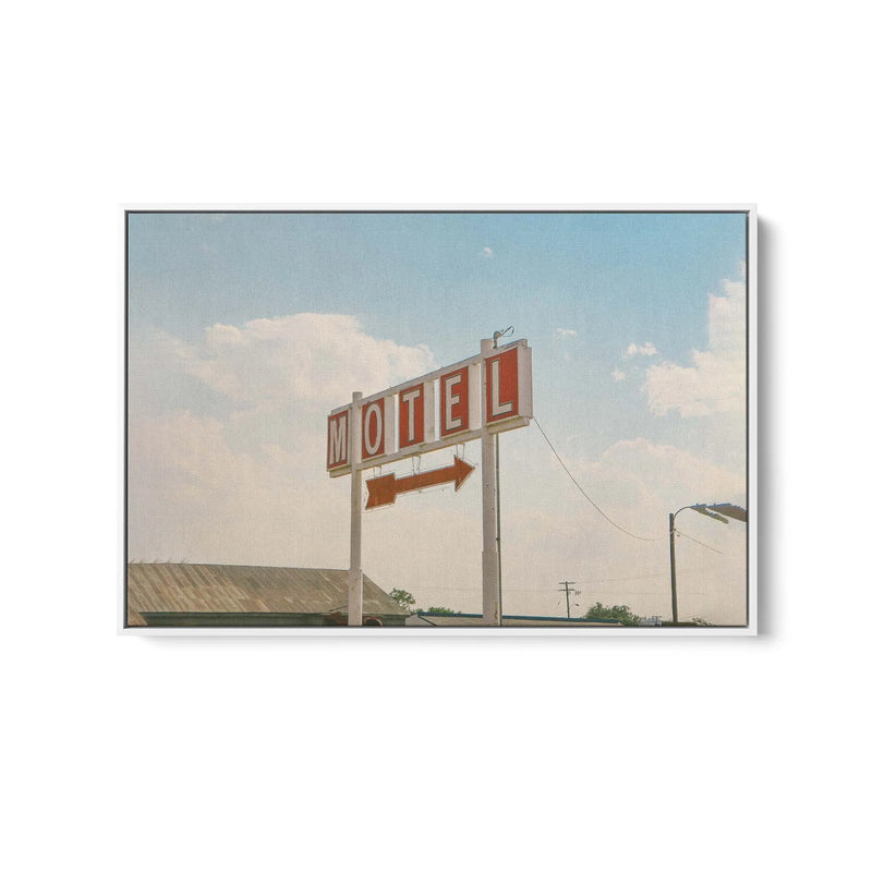 Way to the Motel - Vintage Motel Sign Print I Heart Wall Art Australia