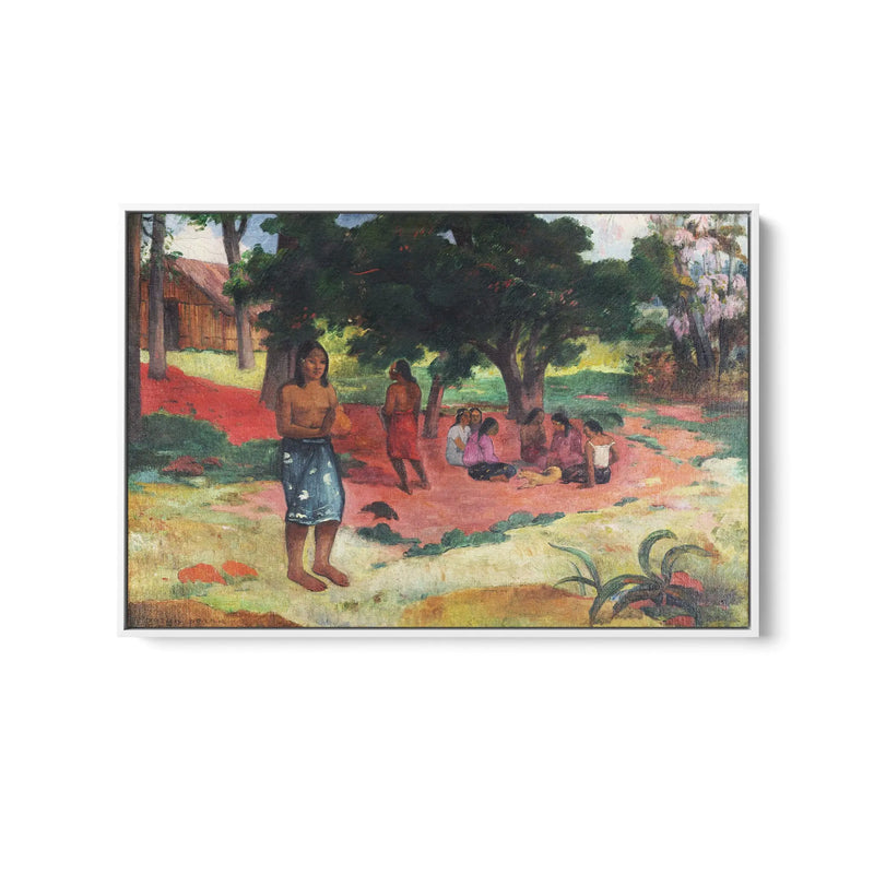 Whispered Words (Parau Parau) (1892) by Paul Gauguin - Stretched Canvas Print or Framed Fine Art Print - Artwork I Heart Wall Art Australia 