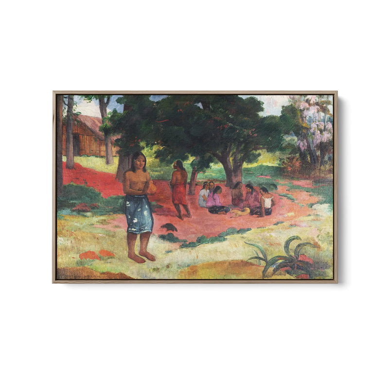 Whispered Words (Parau Parau) (1892) by Paul Gauguin - Stretched Canvas Print or Framed Fine Art Print - Artwork I Heart Wall Art Australia 