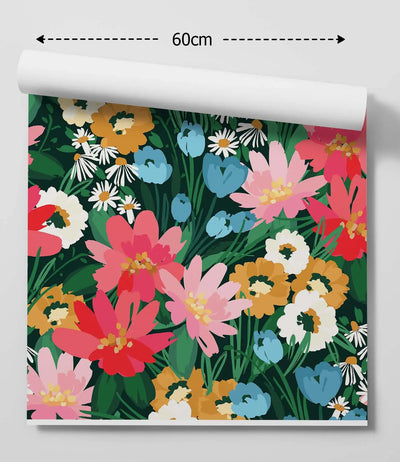 Wildflower Meadow - Removable Peel And Stick Floral Wallpaper I Heart Wall Art Australia