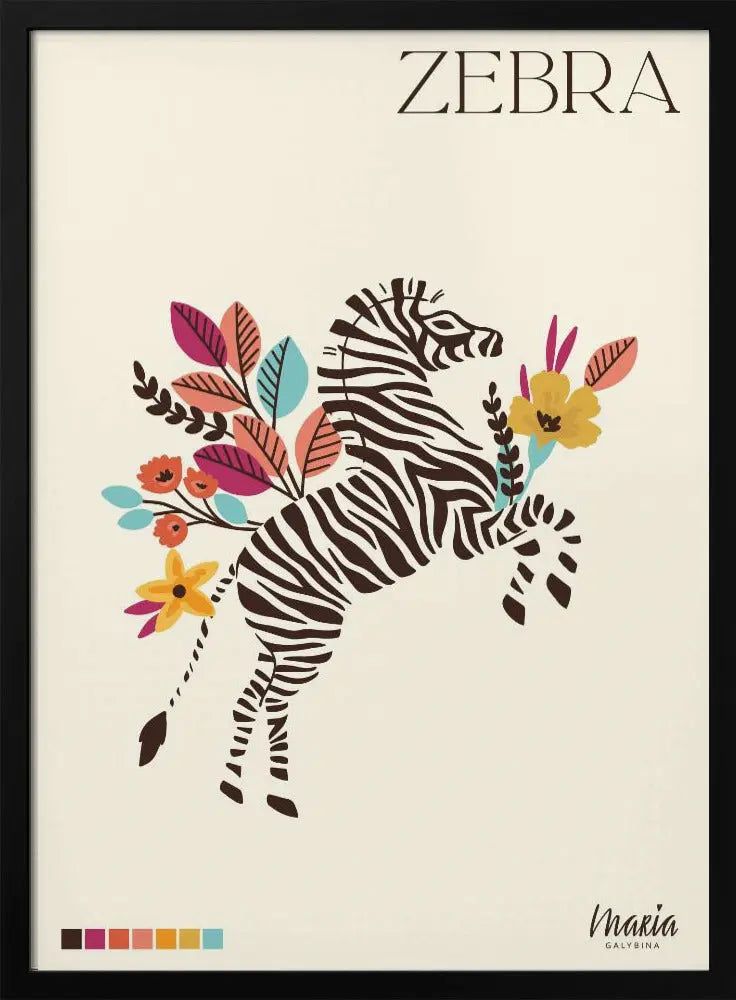 ZEBRA. Zebra Collection - Stretched Canvas, Poster or Fine Art Print I Heart Wall Art