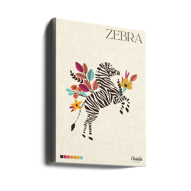 ZEBRA. Zebra Collection - Stretched Canvas, Poster or Fine Art Print I Heart Wall Art