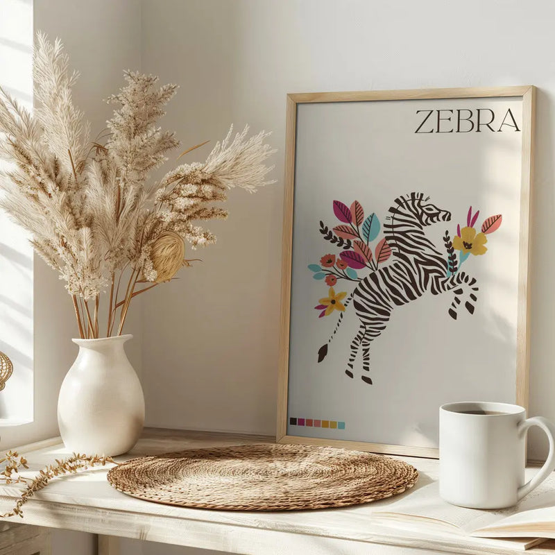 ZEBRA. Zebra Collection - Stretched Canvas, Poster or Fine Art Print I Heart Wall Art