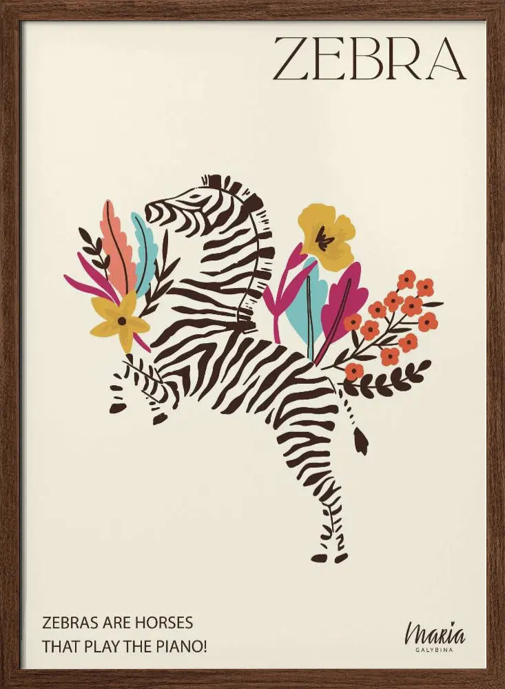 ZEBRA. Zebra Collection - Stretched Canvas, Poster or Fine Art Print I Heart Wall Art