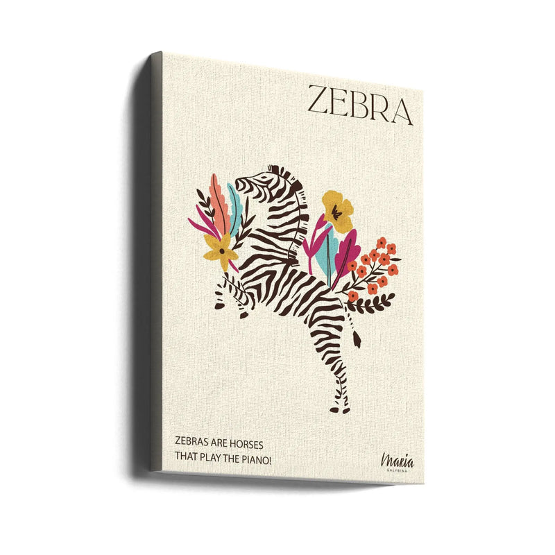 ZEBRA. Zebra Collection - Stretched Canvas, Poster or Fine Art Print I Heart Wall Art